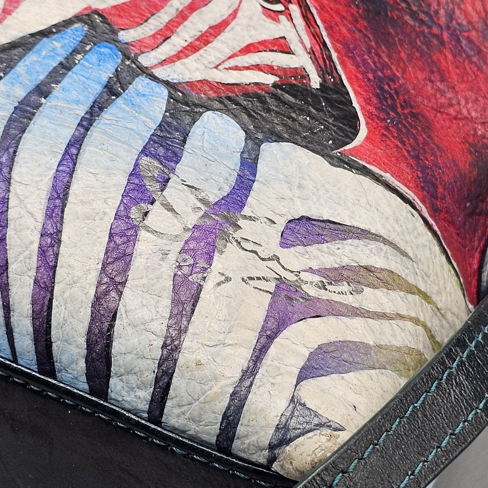 Artistic Expressions by Sharif 1827 Hand-Painted Zebra Bag Limited Edition RARE - Picture 9 of 11